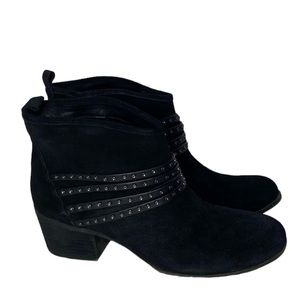 Jessica Simpson Clauds Split Suede Studded Booties Ankle Boots